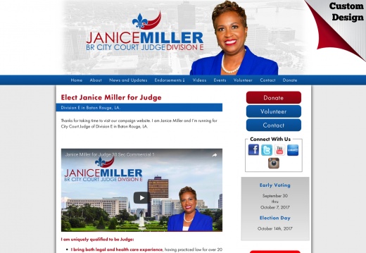 Janice Miller for Judge Division E in Baton Rouge, LA.