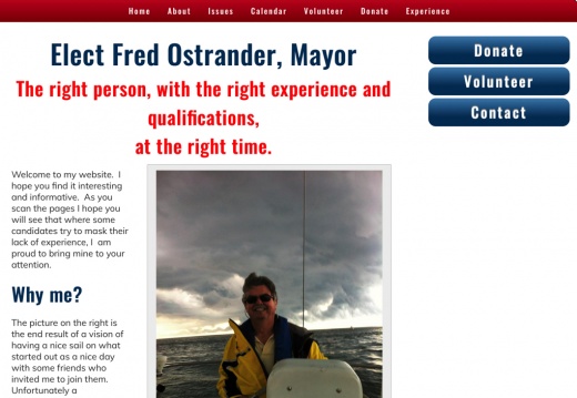 Fred Ostrander Mayor of Vermilion