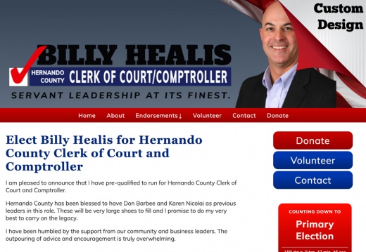 Billy Healis for Hernando County Clerk of Court and Comptroller