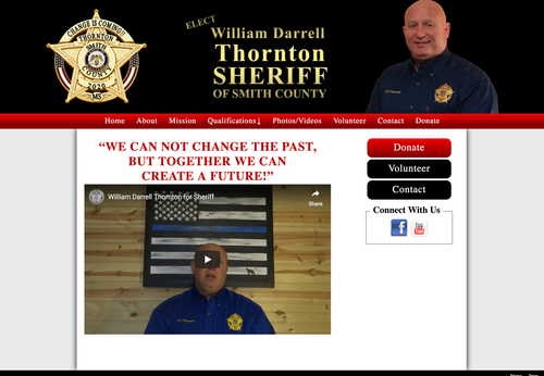 William Darrell Thornton Candidate for Smith County Sheriff