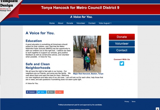 Tonya Hancock for Metro Council District 9