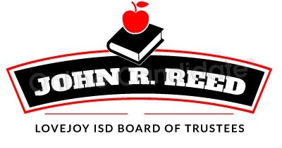 Book and apple in trustee school board logo
