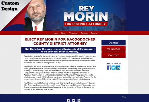 Rey Morin for Nacogdoches County District Attorney