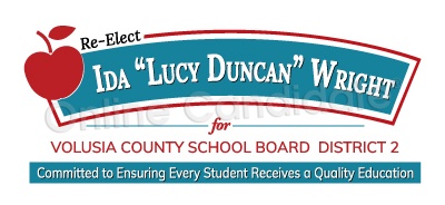 school board candidate logo with apple