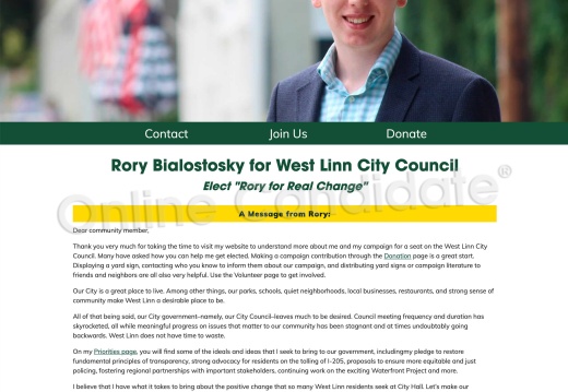 Rory Bialostosky for West Linn City Council