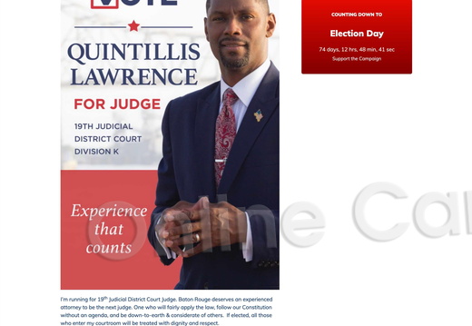 Quintillis Lawrence for Judge