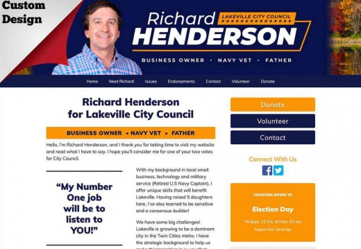Richard Henderson for Lakeville City Council