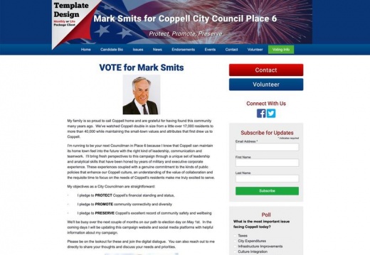  Mark Smits for Coppell City Council Place 6 