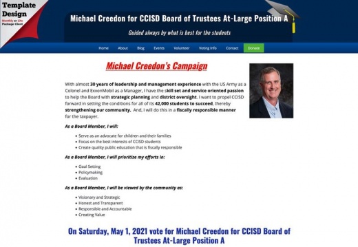 Michael Creedon for CCISD Board of Trustees At-Large Position A