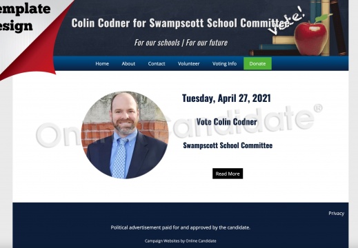  Colin Codner for Swampscott School Committee 