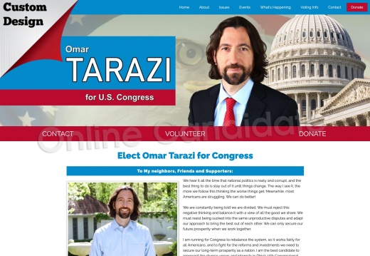 Elect Omar Tarazi for Congress