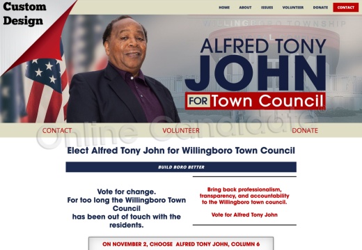 Alfred Tony John for Willingboro Town Council