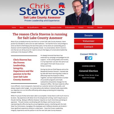 Assessor Election Client Campaign Website Example