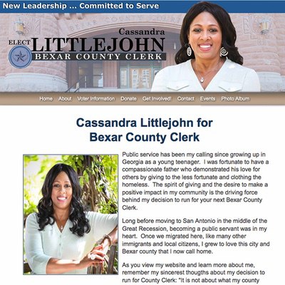 County Clerk Election Client Campaign Website Example