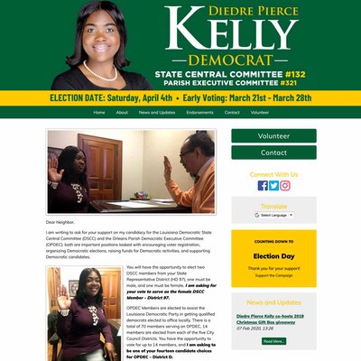 Committee Election Client Campaign Website Example