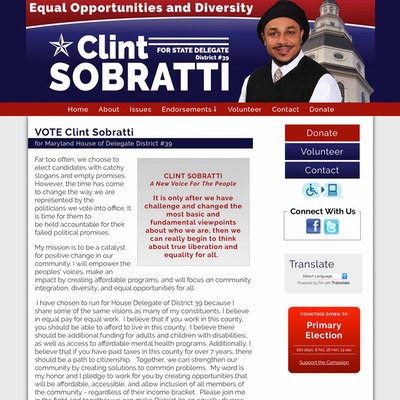 Delegate Election Client Campaign Website Example