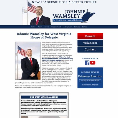 Delegate Election Client Campaign Website Example