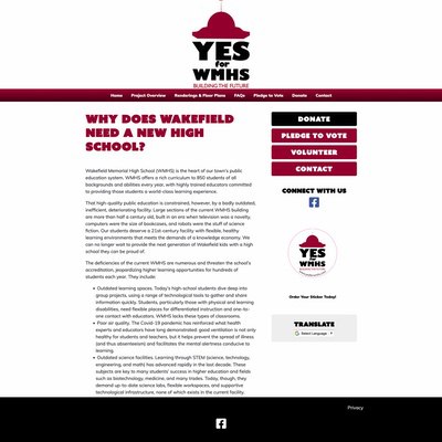 Ballot Measure Election Client Campaign Website Example