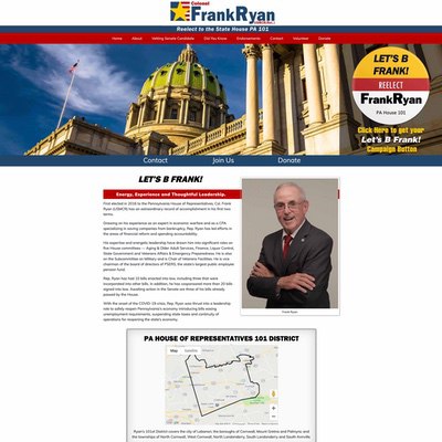 State Senate Election Client Campaign Website Example