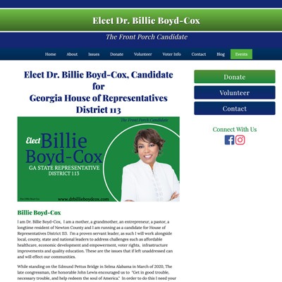 State Election Client Campaign Website Example