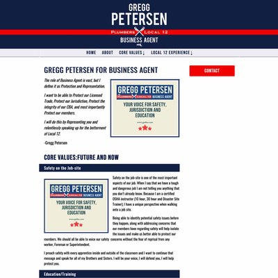 Union Election Client Campaign Website Example