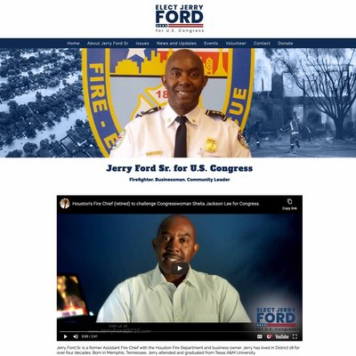 United States Congressional Election Client Campaign Website Example