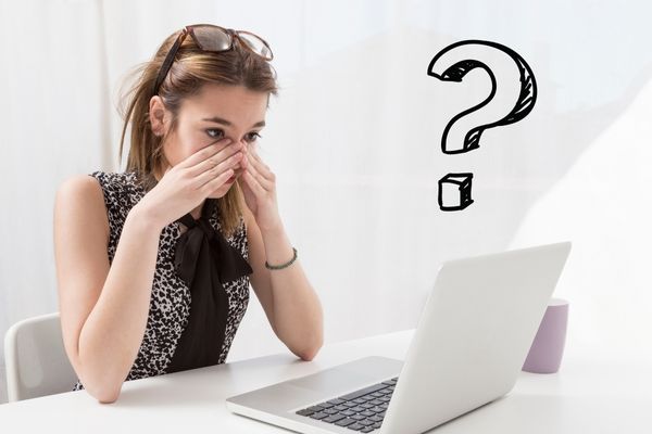 woman writing a political candidate statement on computer